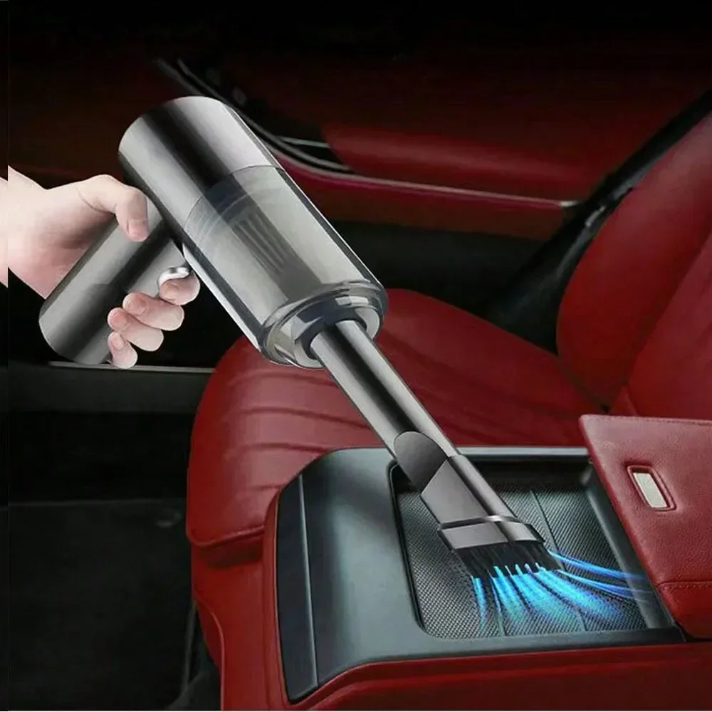 Aspirador de pó sem fio, 120w, alta potência, preto, dupla utilização para casa e carro, poderoso, portátil, aspirador de mão - Image 2