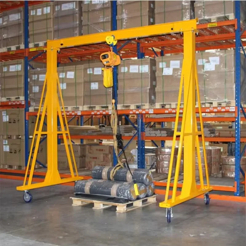 Best-selling remote control 5t trackless mobile gantry crane with ring chain hoist - Image 6