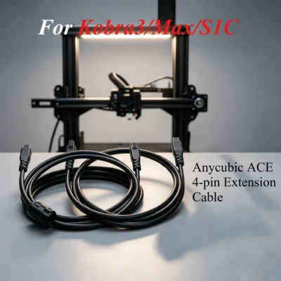 4-Pin Extension Cable for Anycubic Kobra3 / Kobra 3 Max / S1C ACE Module, 3D Printer Wiring Replacement Accessories