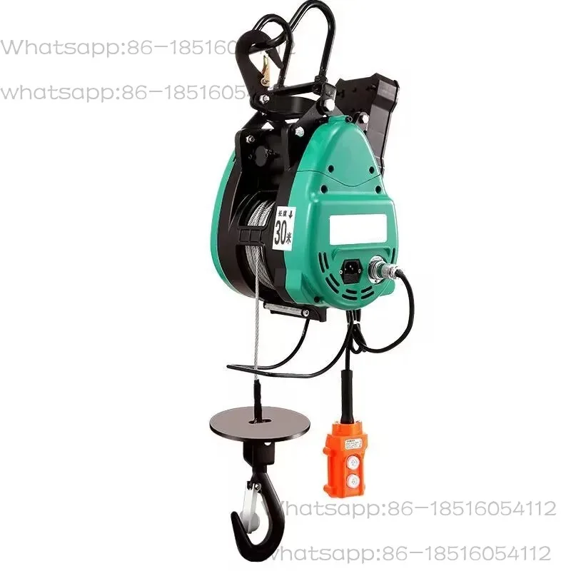 Guincho Elétrico 160KG/360KG 220V com Controle Remoto, Guincho Portátil para Uso Doméstico, Guincho Elétrico para Ar Condicionado