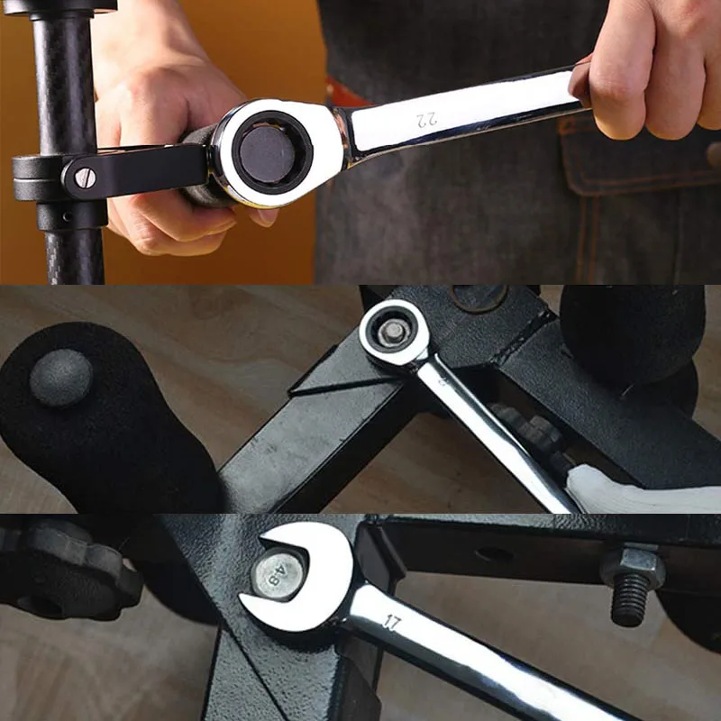 Ratcheting Combination Wrench Set, Open End Spanner, Fit para Garagem, Home DIY Reparação, Manutenção, Caixa de 12 Pontos - Image 5