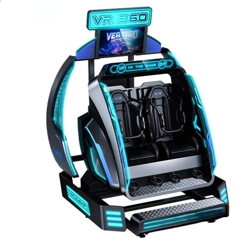 Máquina de Jogo VR com 2 Assentos, Simulador de Voo em Realidade Virtual 360, Equipamento de Diversão VR, Simulador de Montanha-Russa 7D 9D 12D - Image 3
