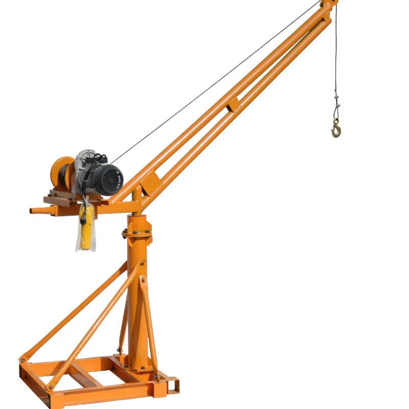Mini grue électrique de levage pour travaux agricoles et de construction, capacité de charge 1 tonne, équipement de levage électrique pour câbles métalliques et élingues agricoles. - Image 4