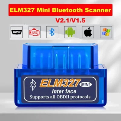 Mini elm327 v1.5/v2.1 bluetooth obd2 scanner leitor de código ferramentas de diagnóstico do carro verificar varredura do motor detector de falhas do carro