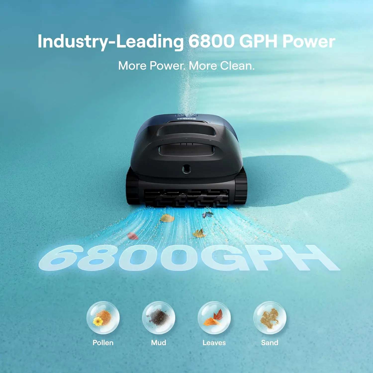 Robô Aspirador de Piscina Sem Fio Beatbot Sora 10, 300 Minutos de Autonomia, Limpador de Fundo/Parede/Linha de Água 6800GPH, para Piscinas Internas/Ao Ar Livre - Image 4