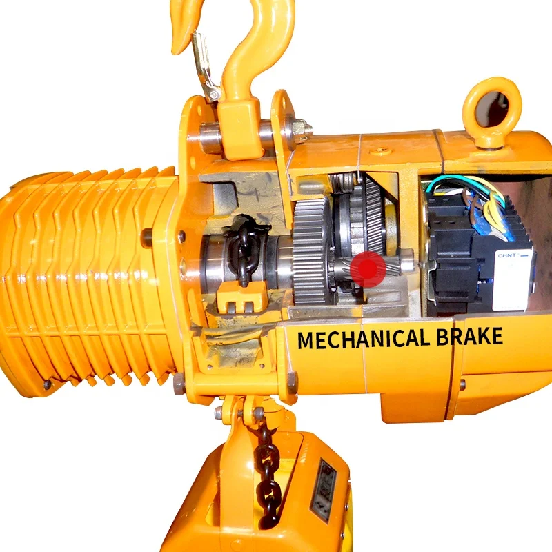 Grua elétrica 240v da corrente de 1 tonelada 2 toneladas com carrinho elétrico de 0,5 toneladas para canteiro de obras - Image 4