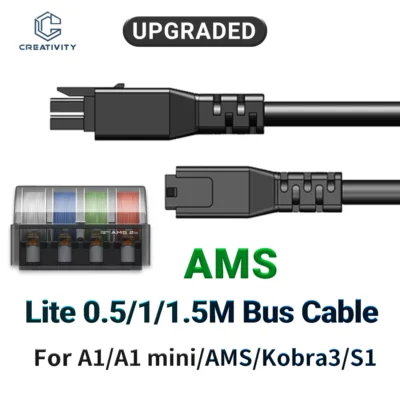 Bamb Lab AMS Lite 0.5/1M/1.5M 4-Pin Male/Female Extension Cable High-Quality Flexible Wire for A1/A1 Mini/Kobra 3/S1 3D Printer