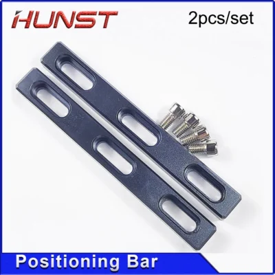 Barra de posicionamento de mesa de trabalho Hunst 2pcs 130*16mm Dia.6mm + 4pcs Parafuso de posicionamento para máquina de marcação a laser DIY de fibra, Co2 e UV
