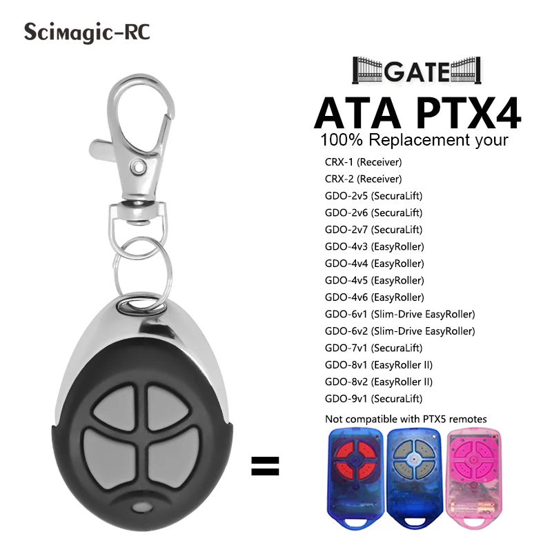 ATA PTX-4 Garage / Gate Door Remote Control Replacement ATA Securacode PTX4 - Image 3
