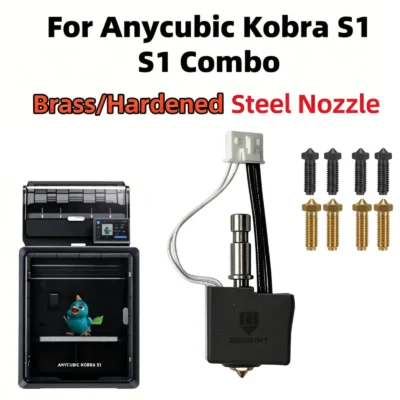 Kit Hotend Anycubic Kobra S1/S1 Combo: Bico de Aço Temperado e Latão, Acessório de Impressão de Alta Velocidade 24V 50W, Compatível com Anycubic Kobra S1C