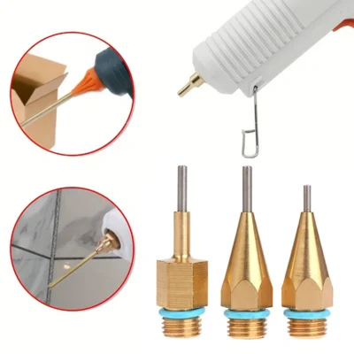 1/3 pçs precisão de bronze pistola de cola quente bico cabeça adequada para artesanato detalhado jóias fazendo e acessórios de reparo