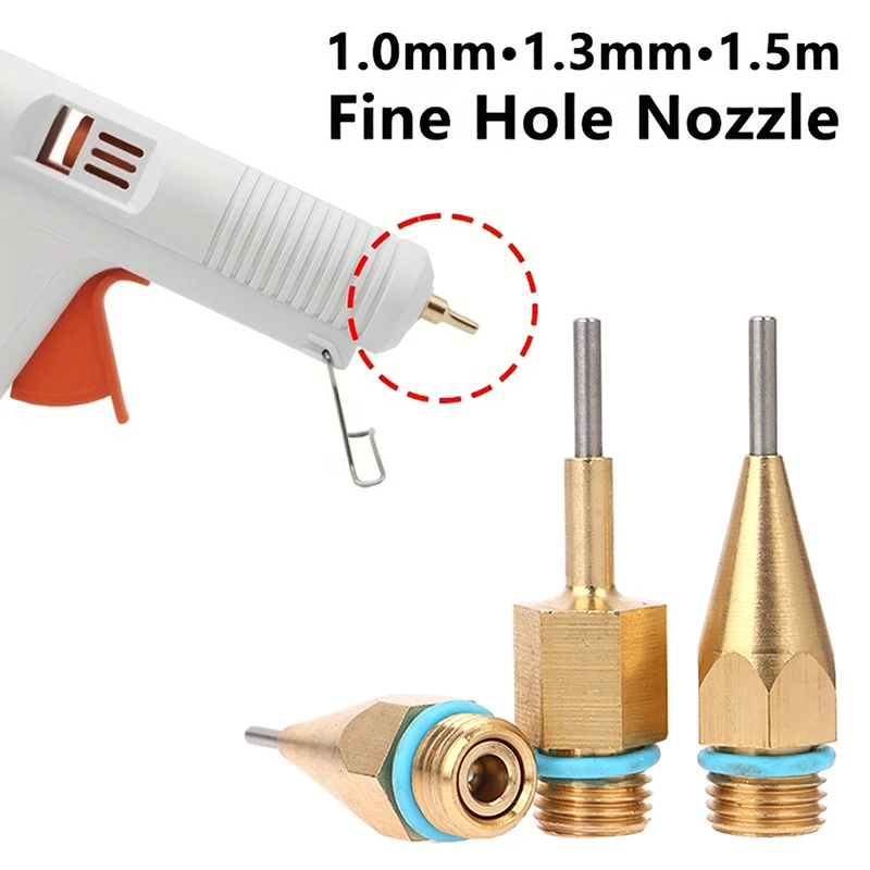 1/3 pçs precisão de bronze pistola de cola quente bico cabeça adequada para artesanato detalhado jóias fazendo e acessórios de reparo - Image 4