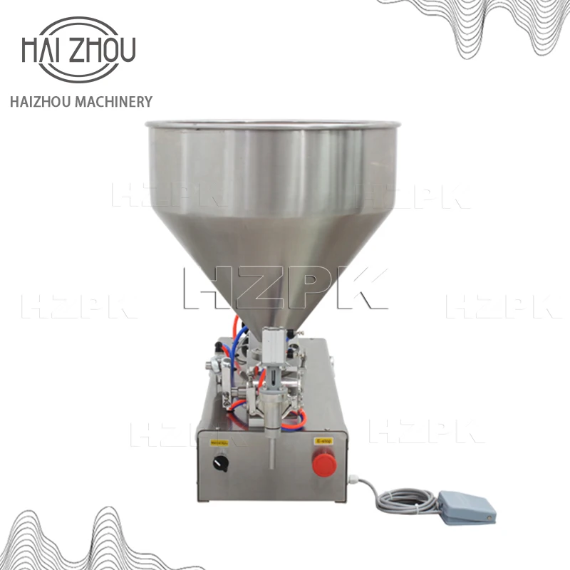 HAIZHOU Semi Automatic Single Head Paste Filling Machine Pneumatic 100-5000ml Cream Sauce Honey Cosmetic Filling Equipment G1WGD - Image 3