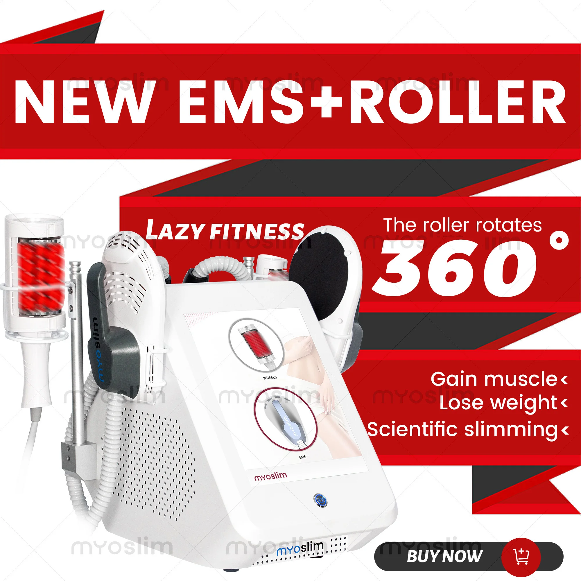 EMS+Roller 2 in 1 MYOslim Body Sculpting Machine Professional Muscle Building Fat Burning Device For Salon Home Use
