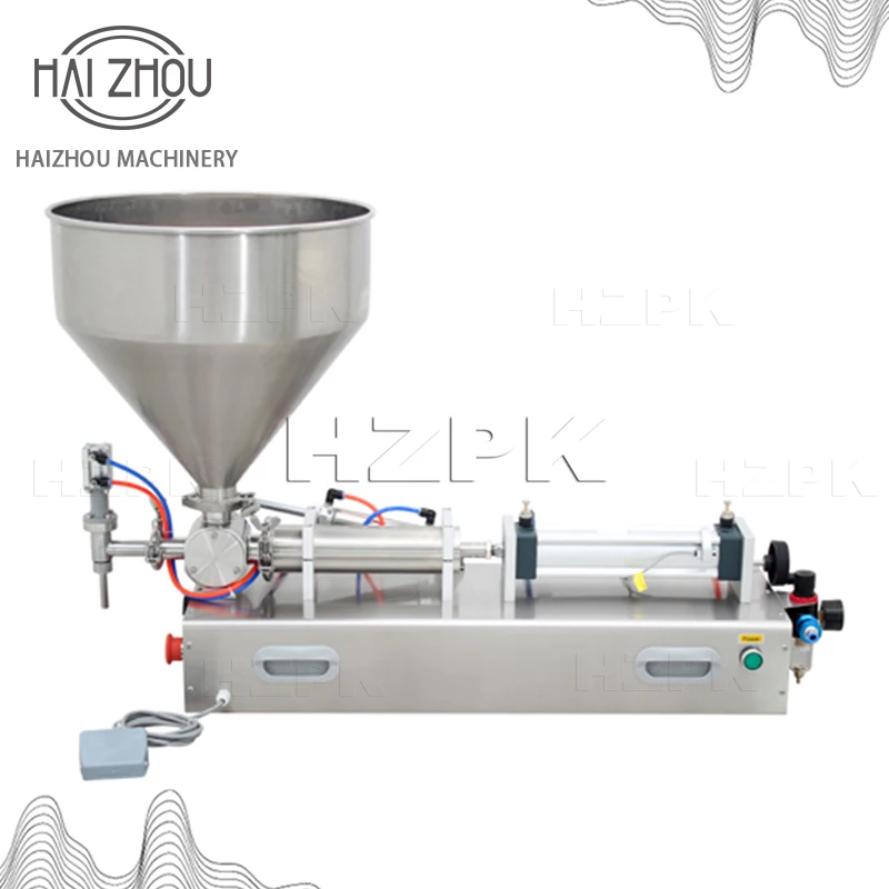 HAIZHOU Semi Automatic Single Head Paste Filling Machine Pneumatic 100-5000ml Cream Sauce Honey Cosmetic Filling Equipment G1WGD - Image 2