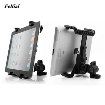 Universal Mount Music Stand Clamp for iPad Handlebar Swivel Stand Microphone Stand Holder 7 to 11inch 360° Tablet Holder Tablet