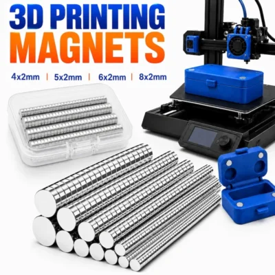 120pcs 3D Printing Magnets Set 4 Different Sizes Powerful Neodymium Magnet 3d Printing Tools Kit Multi-Use for Fridge, Storage