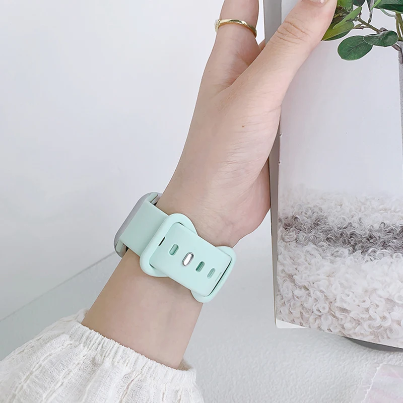 Sport Bands for Apple Watch Strap Ultra SE Series 10 4 3 46mm/38mm/40mm/45mm 49mm 41mm/42mm/44mm Silicone iWatch Band 9 8 7 6 5 - Image 4