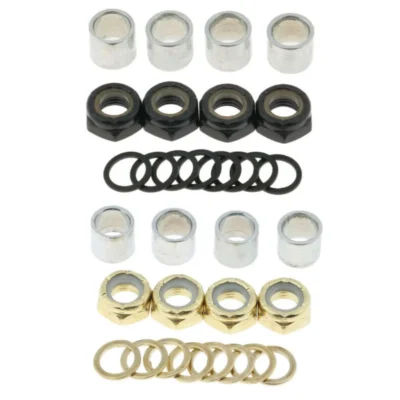 16 Pcs Longboard Bearing Spacers Washers Hardware Screws Mounting Bolts Se T Four-wheeled Skateboard Longboard Accessories