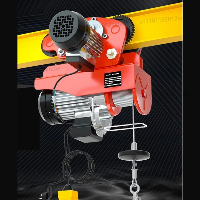 Guincho Elétrico Mini Moderno para Casa 220V com Design de Carrinho de 4 Rodas, Pequeno, Metálico, Simples e Conveniente para Elevação de Cargas - Image 4