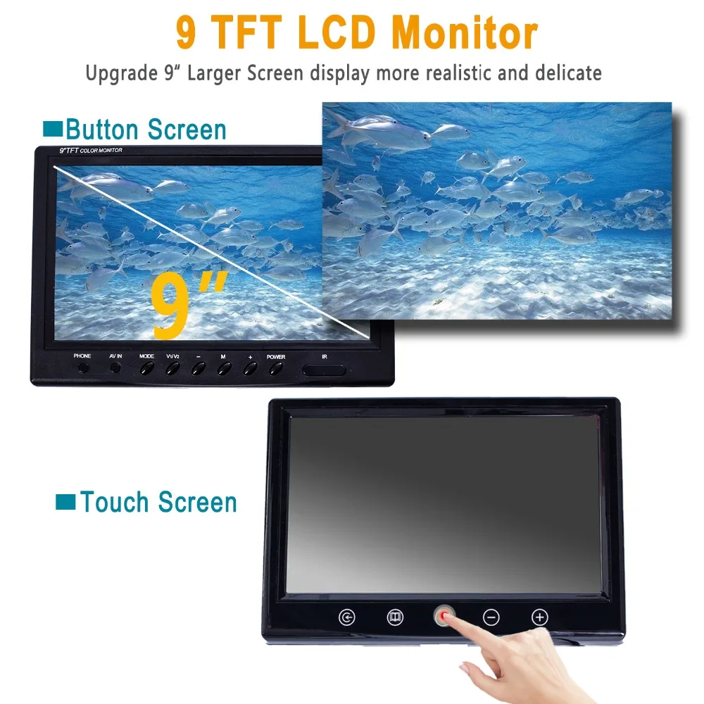 9 "hd tela dvr/wifi 8gb cartão ip68 20/30/50m syanspan tubulação inspeção câmera 23mm dreno esgoto pipeline endoscópio industrial - Image 5