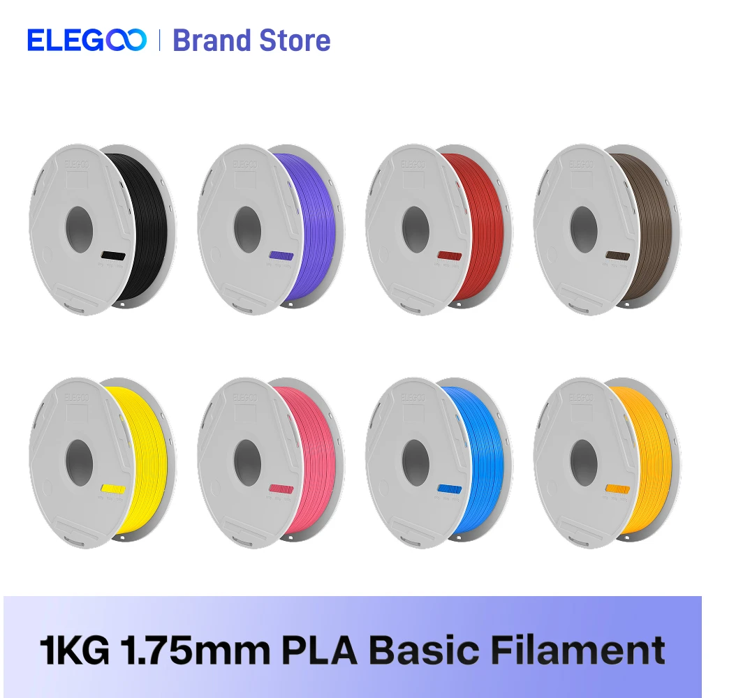 ELEGOO 1KG PLA Basic Refill Filament 1.75mm Red,3D Printer Filament