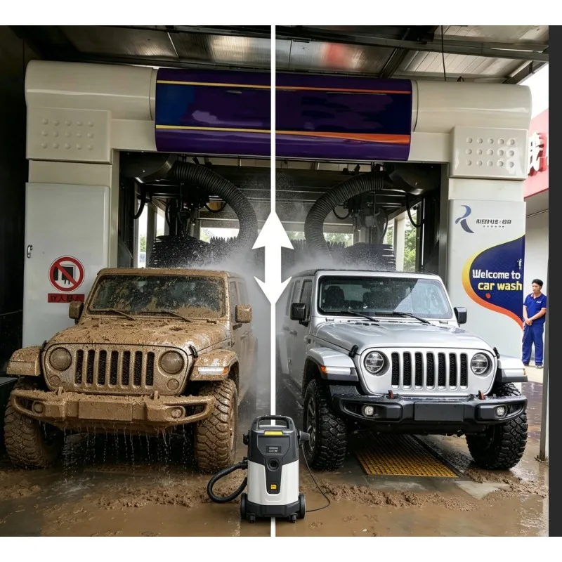 Commercial Automatic Car Wash Machine 360 Rotation High Pressure Foam Rinse Stainless Steel FrameFactory Price Installation Guid - Image 3