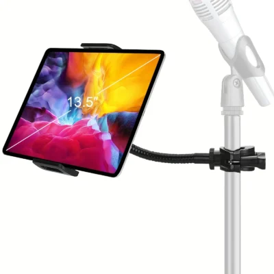M2 Flexible Tablet Holder for Microphone Stand Music Stand Compatible with 4.7 to 13.5 Inch Tablets and Smartphones