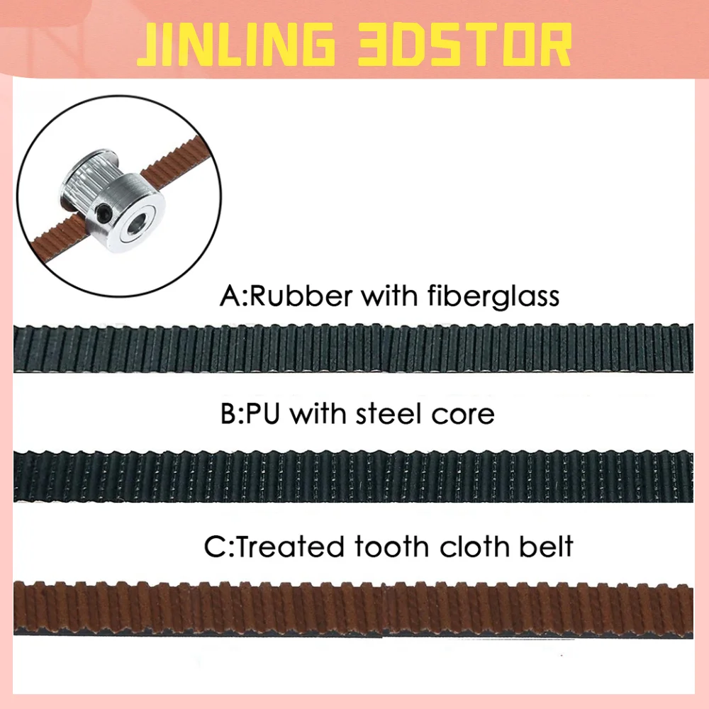 10M GT2 PU com Alma De Aço fibra de vidro da Borracha correia dentada GT2 6 2GT Correia dentada aberto Cinto de Cor Preta mm Largura 5M para 3d de impressora