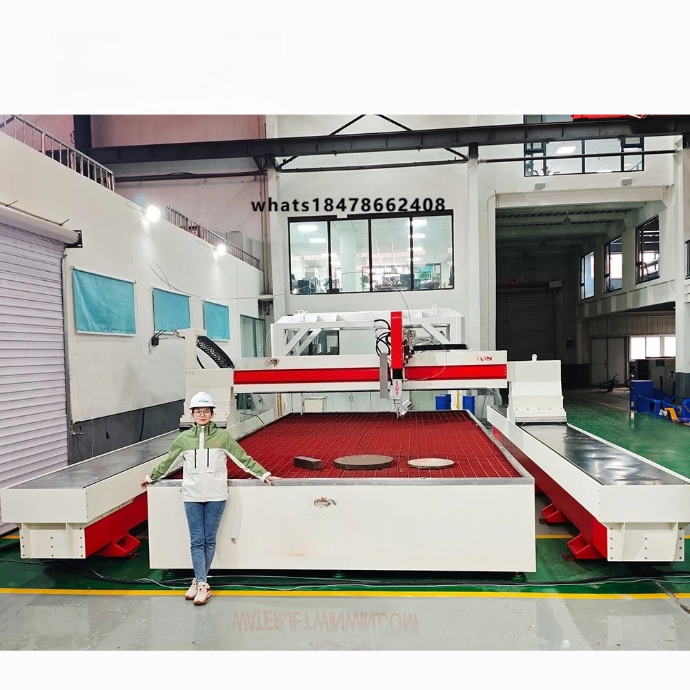Máquina de Corte a Jato de Água CNC de 5 Eixos para Corte de Pedra