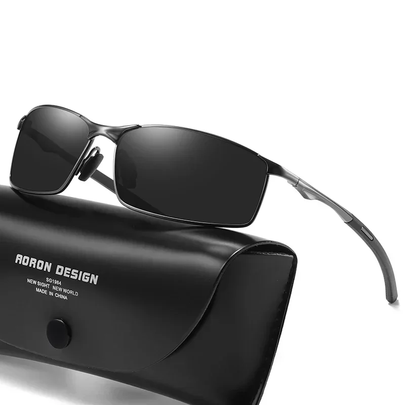 Aoron Sunglasses Mens for Women Polarized Sunglasses Outdoor Driving Classic Mirror Sun Glasses Men Metal Frame UV400 Eyewear