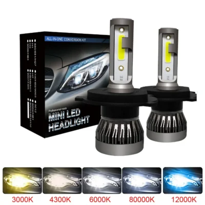 2Pcs LED H4 H7 Car Headlight H1 LED Bulb H8 H11 9005 HB3 9006 HB4 9004 HB1 H3 HB5 H13 Led Lights 20000LM Turbo Lampada 12V