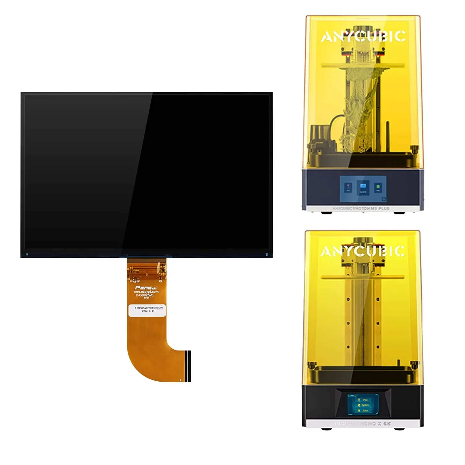 Anycubic Photon Mono X 6K/M3 Plus 3D Printer Spare Display Part 9.25 inch LCD Screen Replacement PJ3D925V4 - Image 2