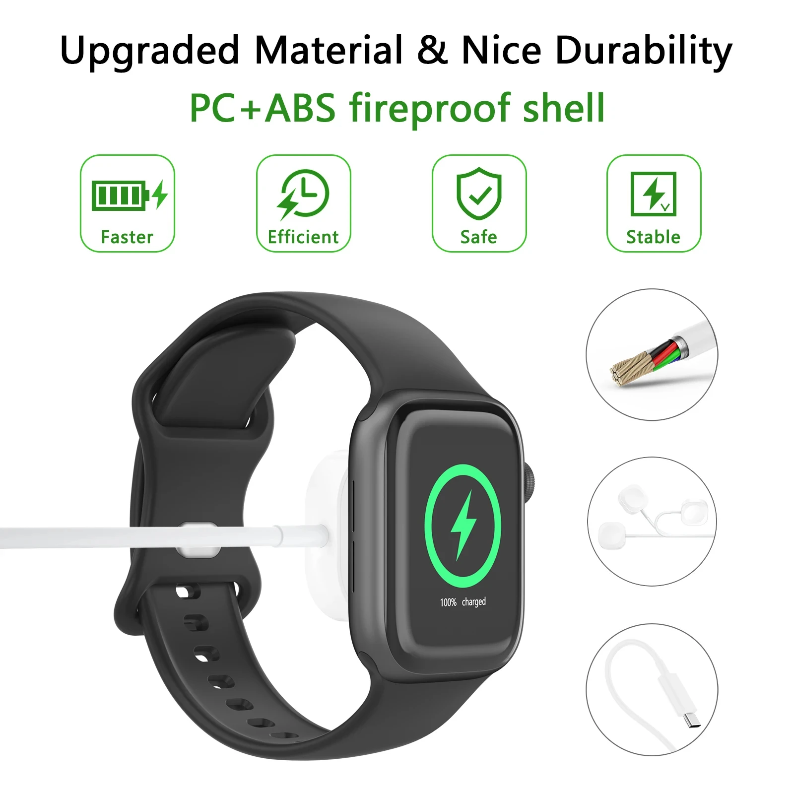 New Magnetic Wireless Charger for Apple Watch Series 9 8 7 6 5 4 SE Fast Charging Cable USB Type C for iWatch Series 6 3 5 3 2 1 - Image 3