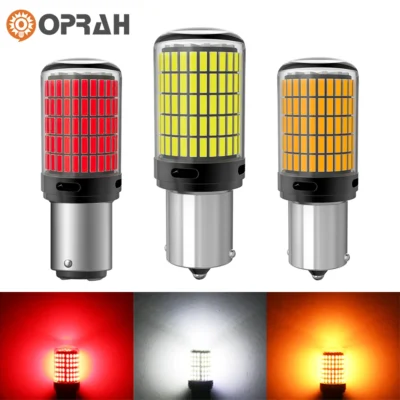 1pcs Super Bright LED Lights 1156 PY21W BAU15S P21W BA15S T20 7440 W21W WY21W High Power 4014SMD Canbus For Car Signal Lamp 12V