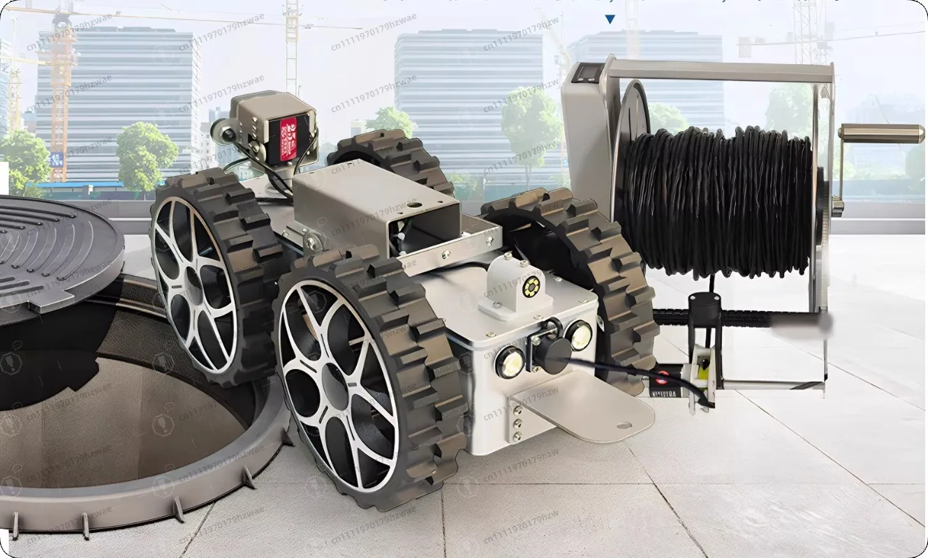 Robô Câmera de Inspeção de Drenos Controlado por APP 360 ° Robô de Inspeção Subaquática Rotativo para Tubulações - Image 4