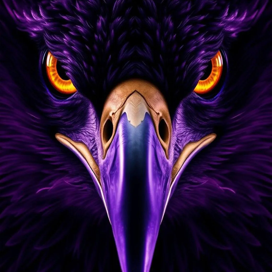 Electric Scooter Anti-slip Sticker Sandpaper Skateboard GripTape Sheet 60*30cm Purple Wolf and Eagle Beak Graffiti Pattern - Image 2