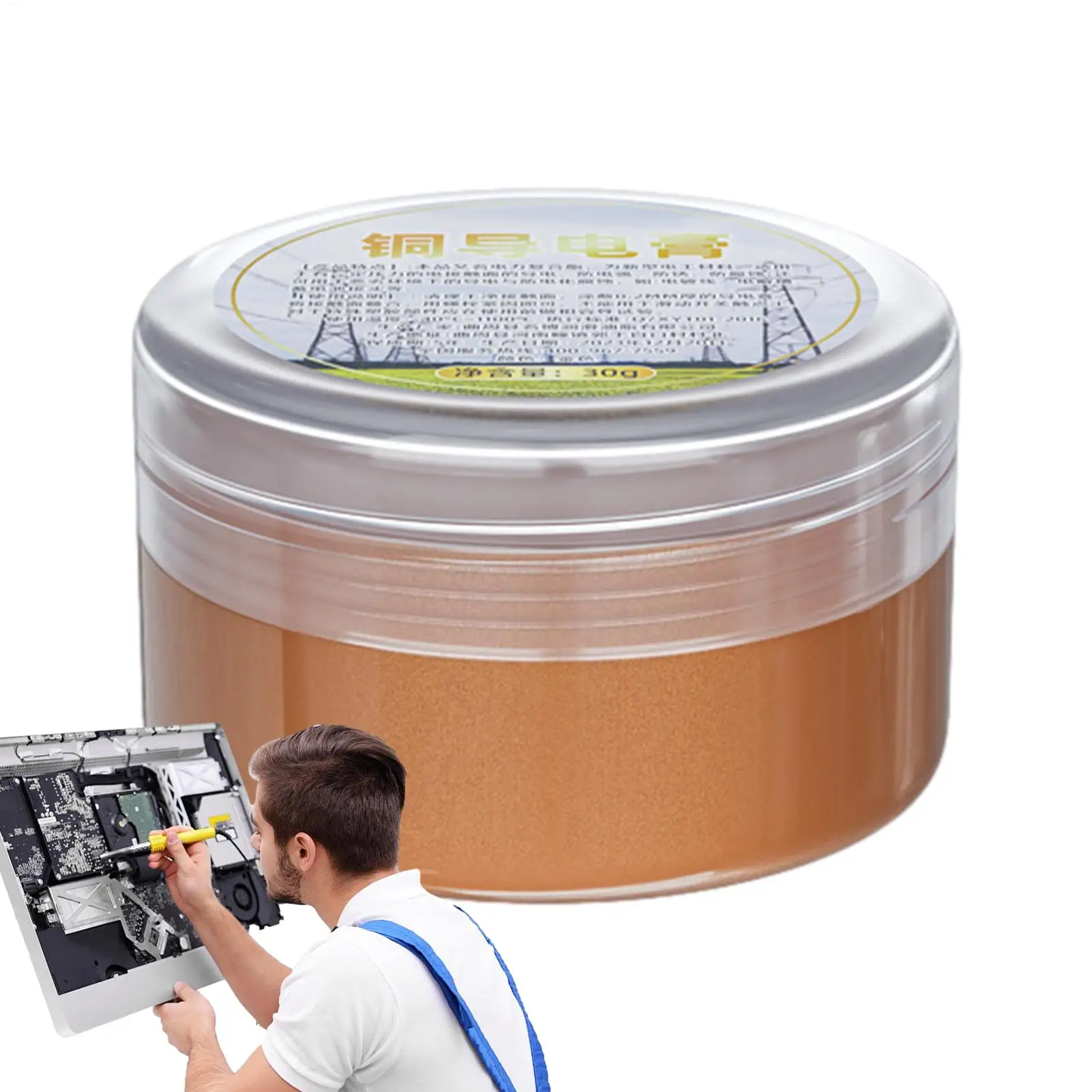 car Conductive Grease High Temperature Copper Grease Strong Adhesion Anti-rust and anti-corrosion electrical contact grease 30g - Image 3