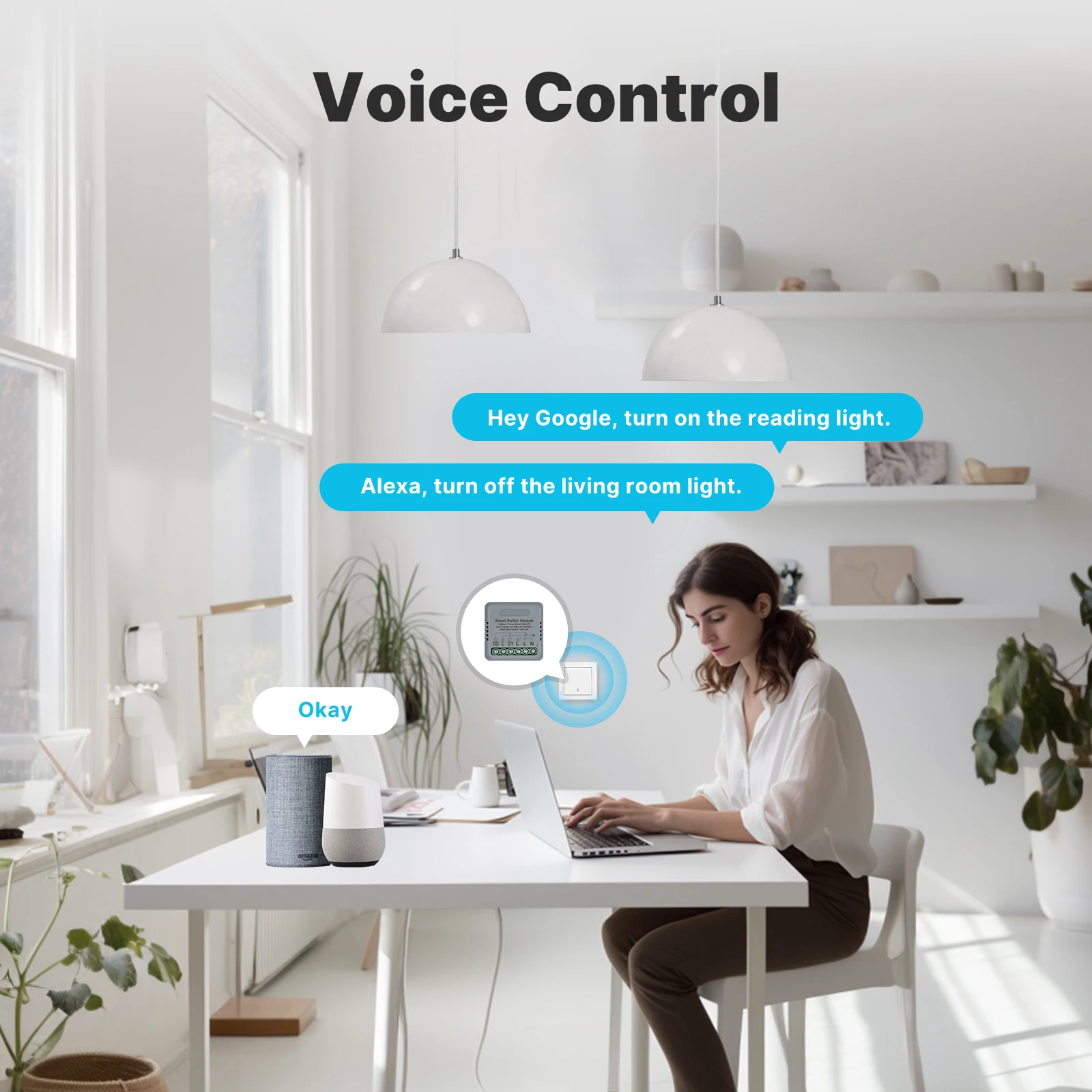 MOES Mini Smart Switch 1-4 Gang,WiFi/Zigbee DIY Module,Works with Alexa&Google Home,Timer&Voice Control,Home Automation - Image 5
