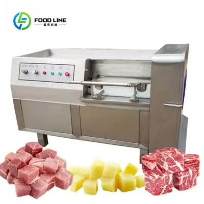 Customized Industrial Automatic Frozen Meat Dicing Machine High-Precision Meat Cubes Cutting Equipment High Efficiency