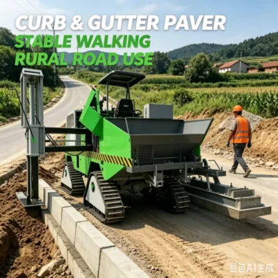 Professional Roadside Curb Slipform Machine For Parking Lot Kerbing Automatic Concrete Gutter Paver Construction Project Tool
