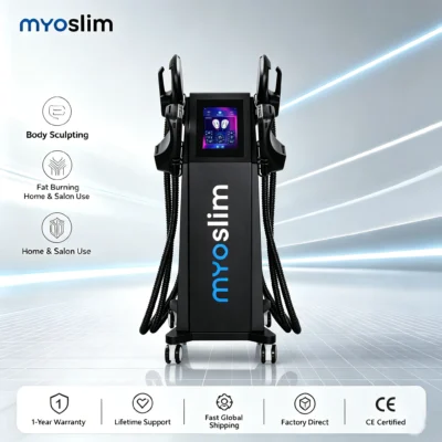 Myoslim Electrical Muscle Stimulator EMS Body Massagers 4 Handles RF Fat Burning Machine Professional Lose Weight Beauty Devices