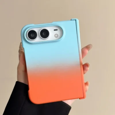 Korean Ultra Thin Color Collision Skin Feel Hinge Protection Case New For iPhone Duo Fold Shockproof Bumper Cover for iPhone Duo