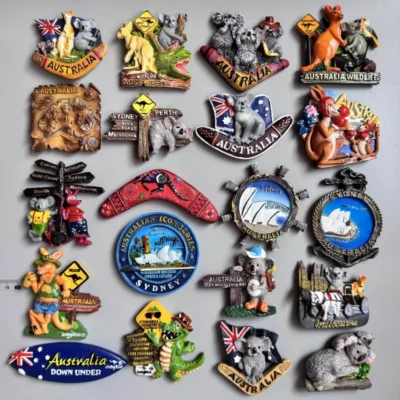 Australian Melbourne and Sydney Opera House Kangaroo Koala Tourism Resin Fridge Magnet Home Decoration
