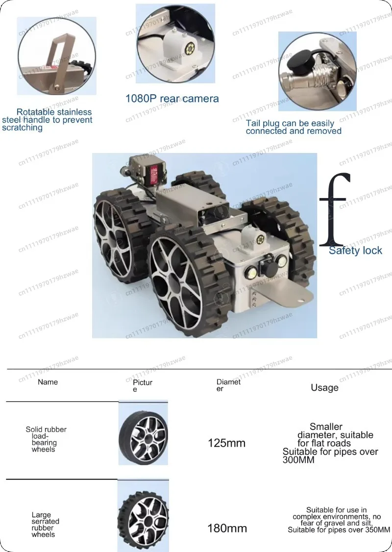 Robô Câmera de Inspeção de Drenos Controlado por APP 360 ° Robô de Inspeção Subaquática Rotativo para Tubulações - Image 5
