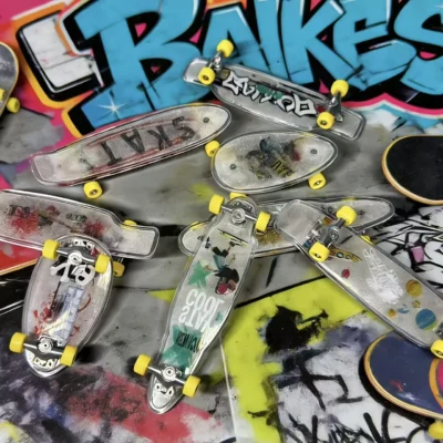 A New Stylish Transparent Frosted Mini Skateboard, Fingertip Sport Frosted Skateboard, Double Flip Mini Skateboard - Cool D