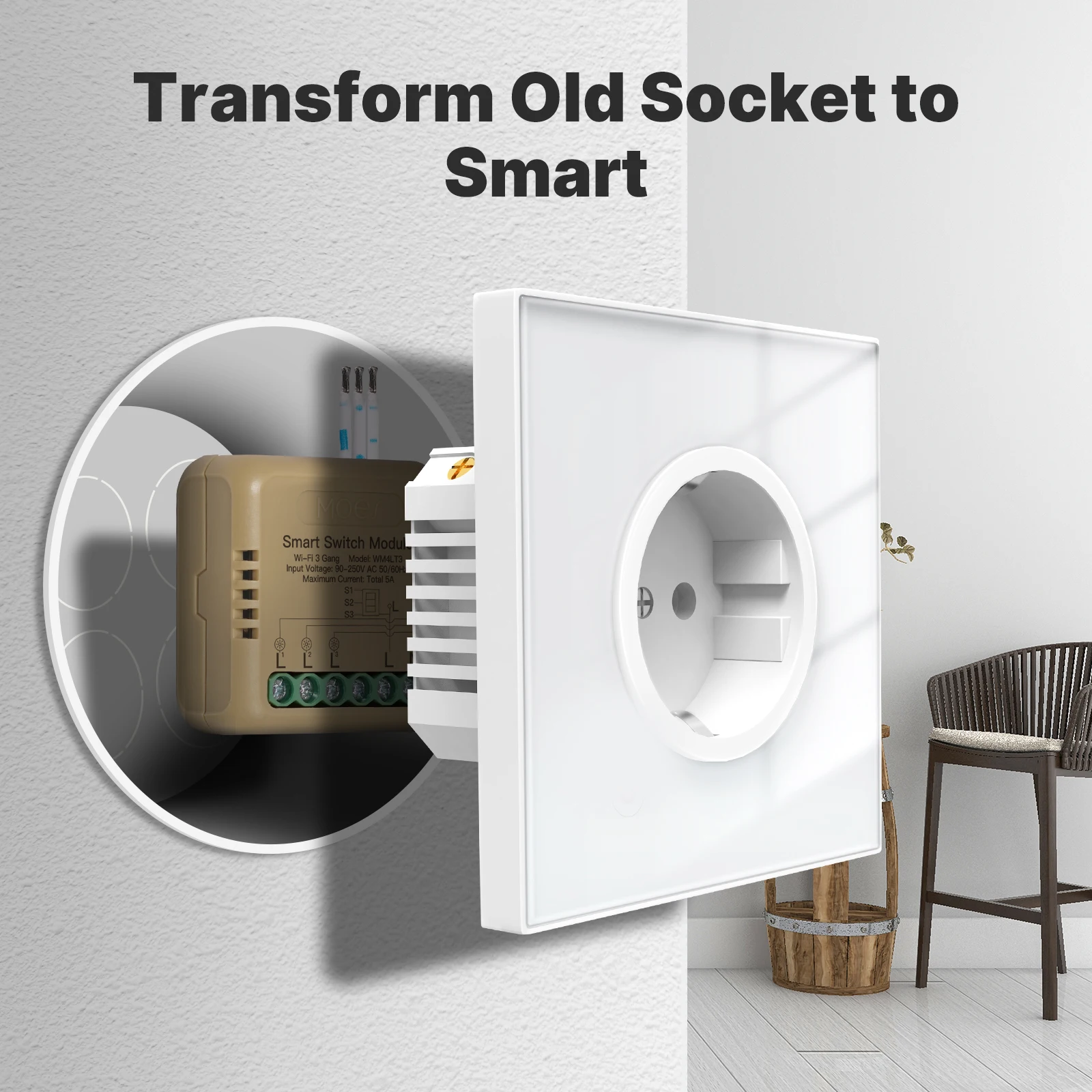 MOES Mini Smart Switch 1-4 Gang,WiFi/Zigbee DIY Module,Works with Alexa&Google Home,Timer&Voice Control,Home Automation - Image 3