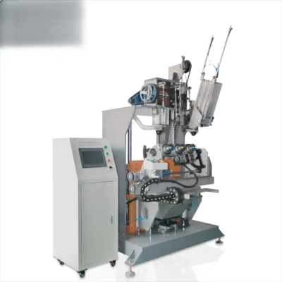 Fabricante de Máquinas para Fabricação de Vassouras e Escovas na China/Máquina CNC de 5 Eixos para Escovas de Cabelo com 2 Furos e 1 Tufting