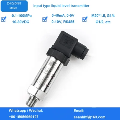 Transmissor digital de pressão de água rs485 modbus, sensor de pressão de abastecimento de água 0-60mpa 0-5v 0-10v 4-20ma saída