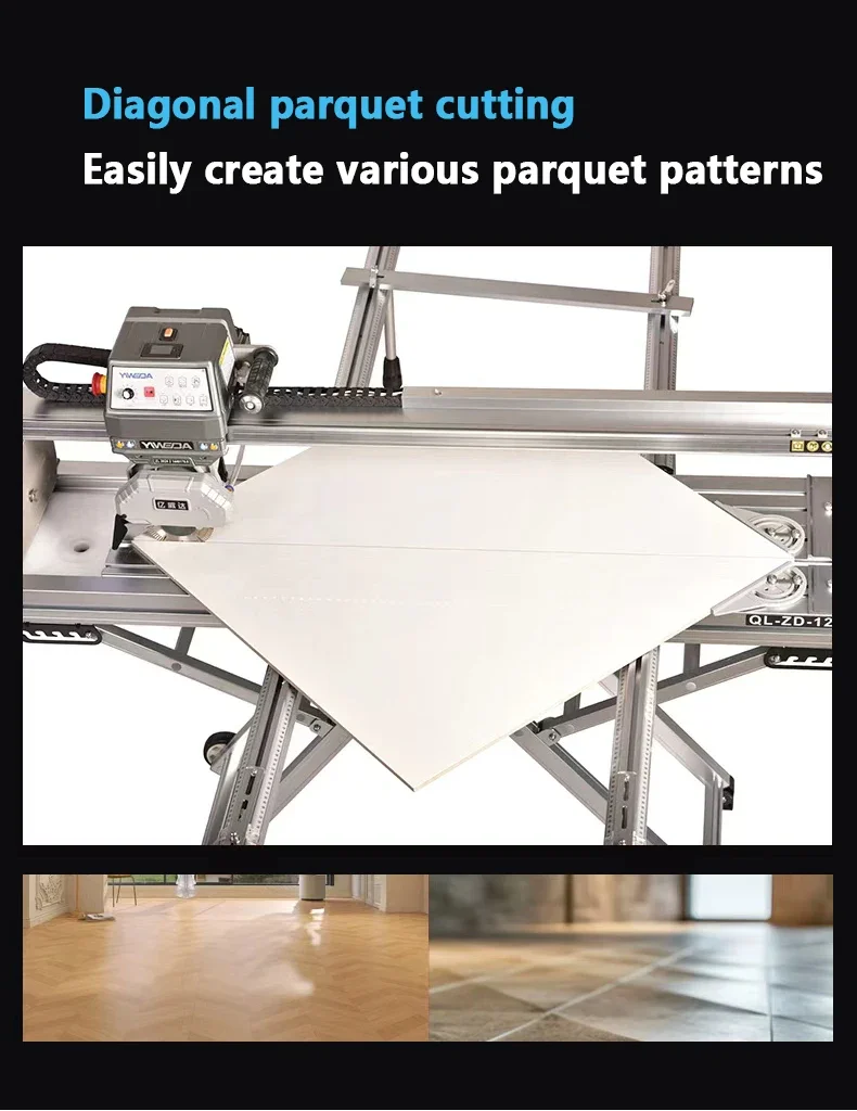 Fully Automatic Stone Cutting Machine Portable Electric Tile Ceramic Cutting Machine YIWEIDA QL-ZD-1200 Electric Tile Cutter - Image 5